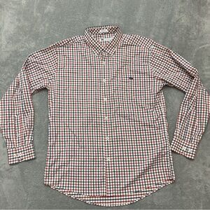 Classic Red and Blue Plaid Men's Casual Shirt